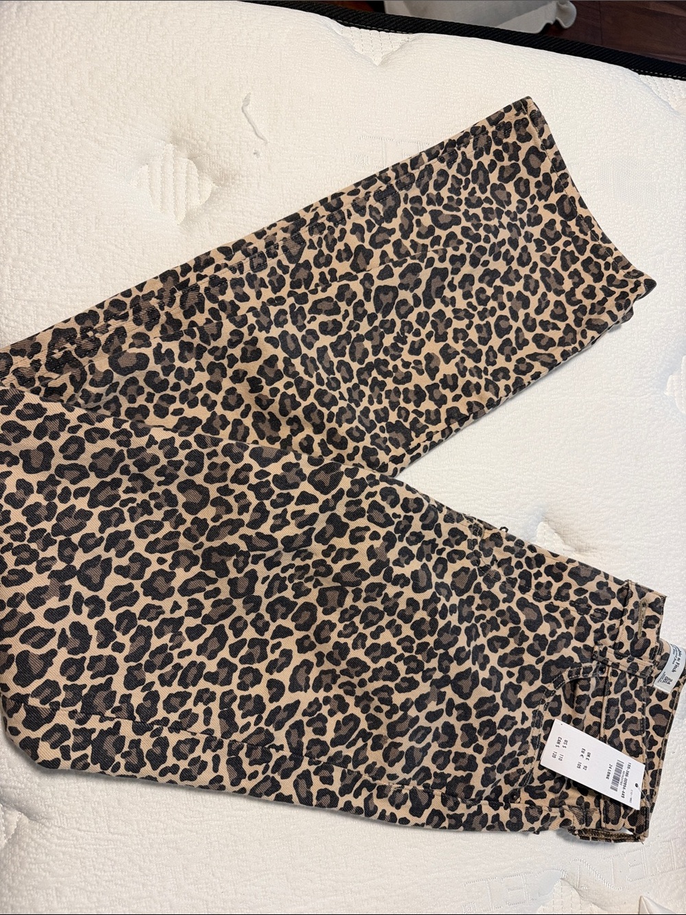 Abercrombie & Fitch Leopard Print Kids Leggings - Tan/Black